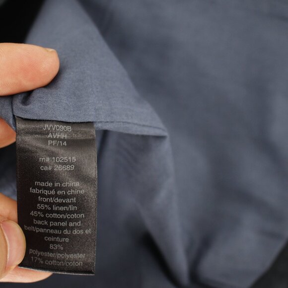 John Varvatos Vest Men 38 Linen Cotton Plaid Sleeveless Collared Waistcoat gilet - Picture 10 of 14